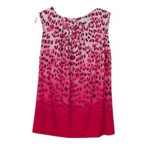 Calvin Klein Pink Leopard Print Top